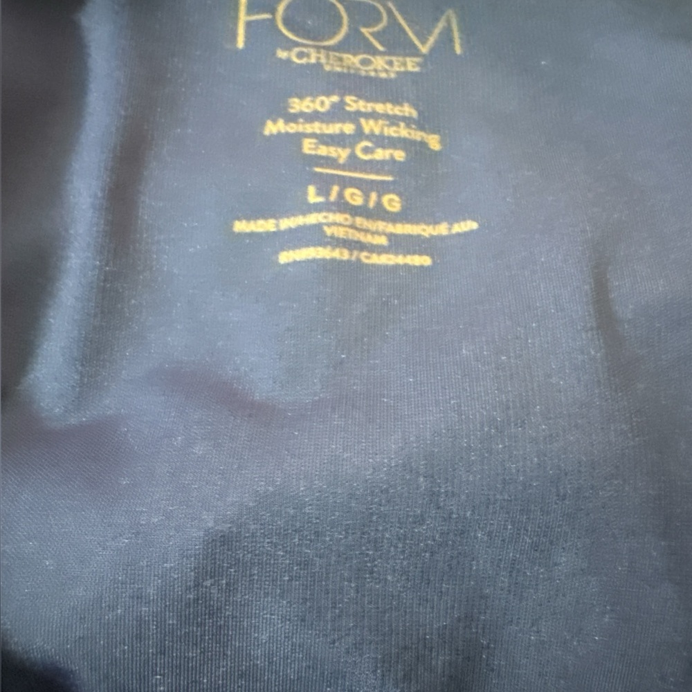 FORM by Cherokee Women's Tuck-In Knit Mesh V-Neck Scrub Top - Size Large - Picture 5 of 9